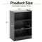 Costway 3-Tier Bookcase Open Multipurpose Display Rack Cabinet with Adjustable Shelves Black/Brown